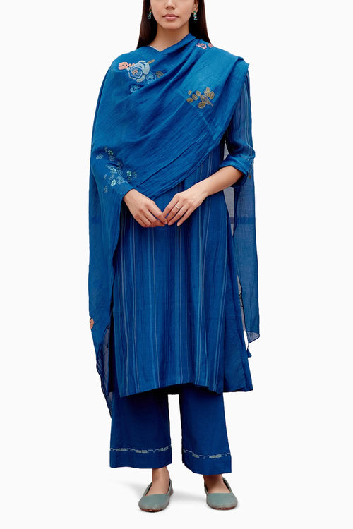 Sapphire Floral Kurta Set
