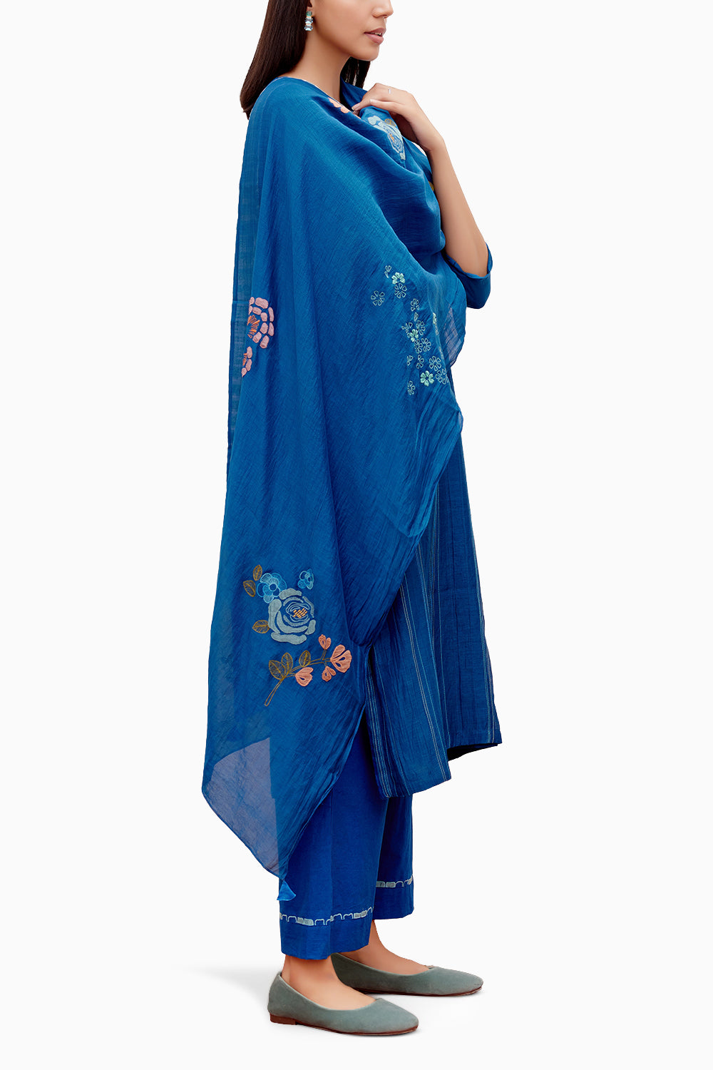 Sapphire Floral Kurta Set