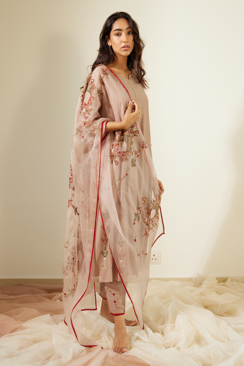 Grey Vrinda Stole