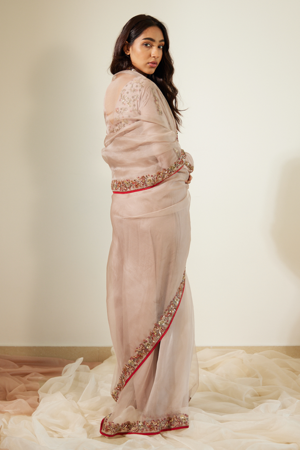 Grey Gulaal Saree With Blouse