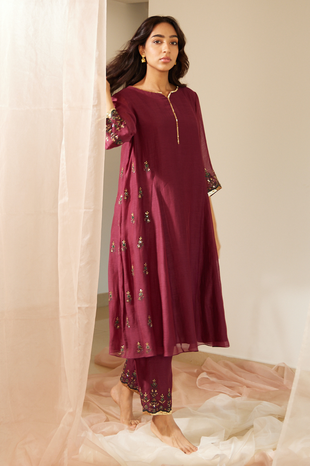 Purple Poornima Kurta Set