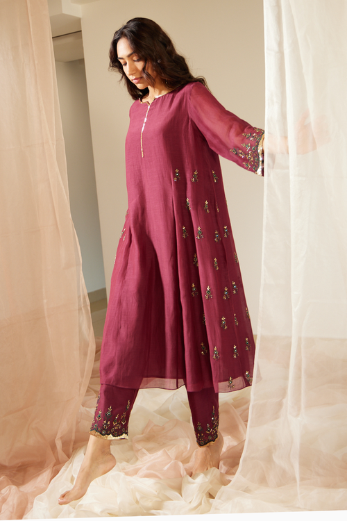 Purple Poornima Kurta Set