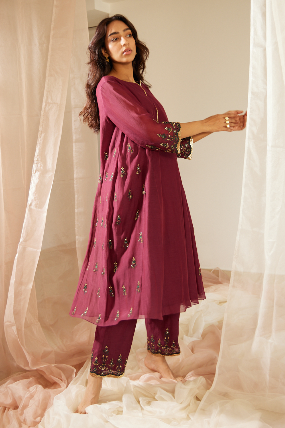 Purple Poornima Kurta Set