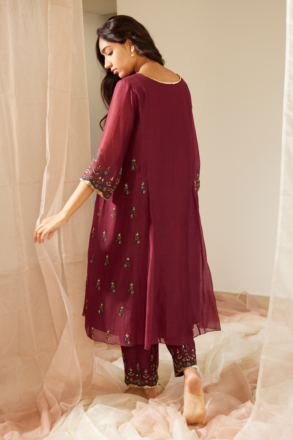 Purple Poornima Kurta Set