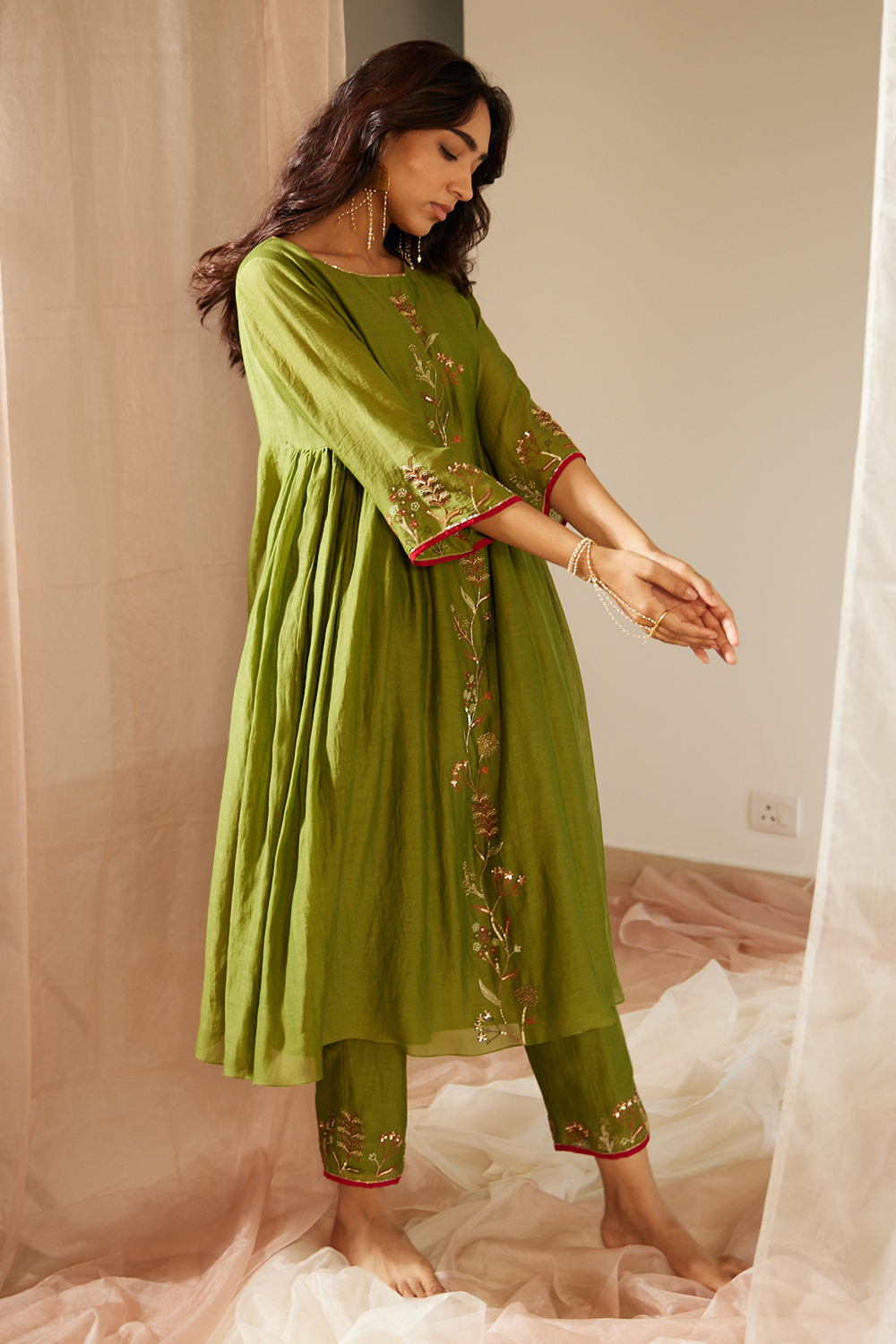 Green Gul Kurta Set