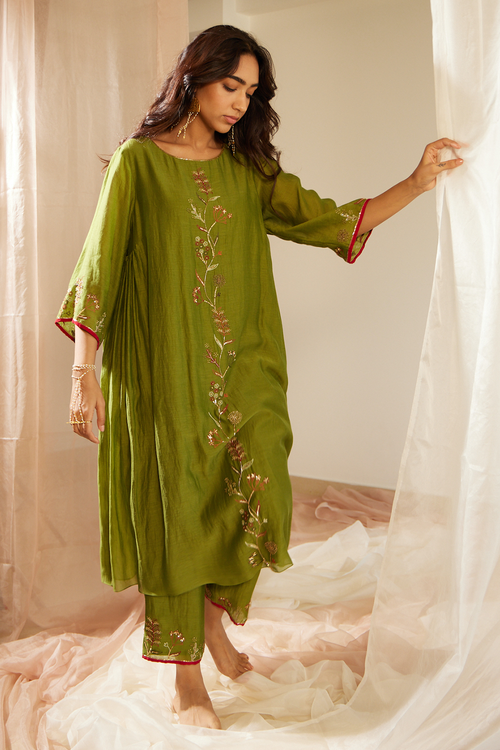 Green Gul Kurta Set