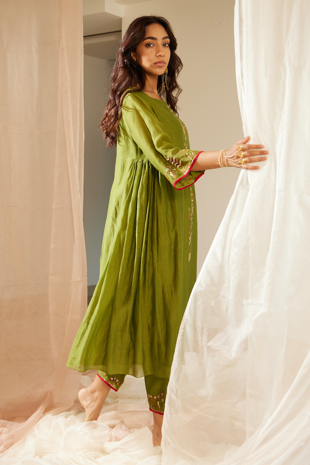 Green Gul Kurta Set