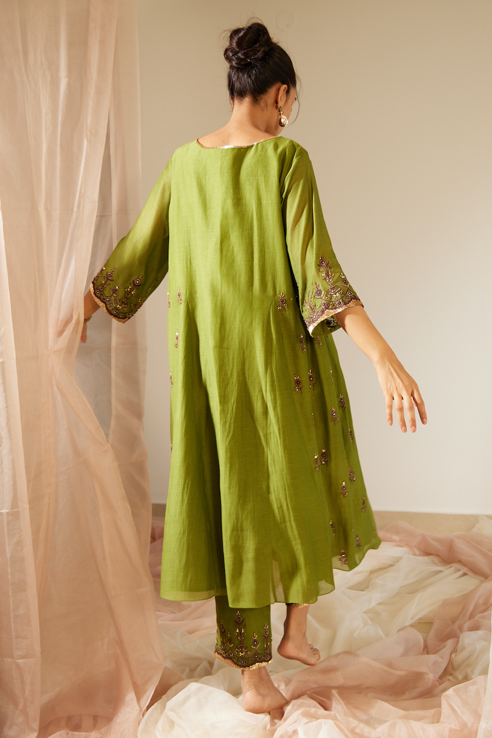 Green Poornima Kurta Set