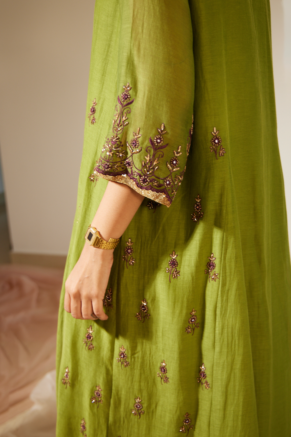 Green Poornima Kurta Set