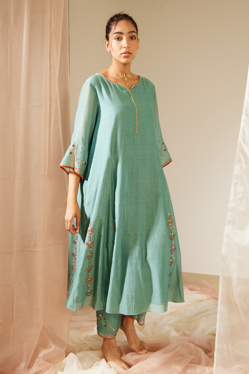 Blue Vrinda Kurta Set
