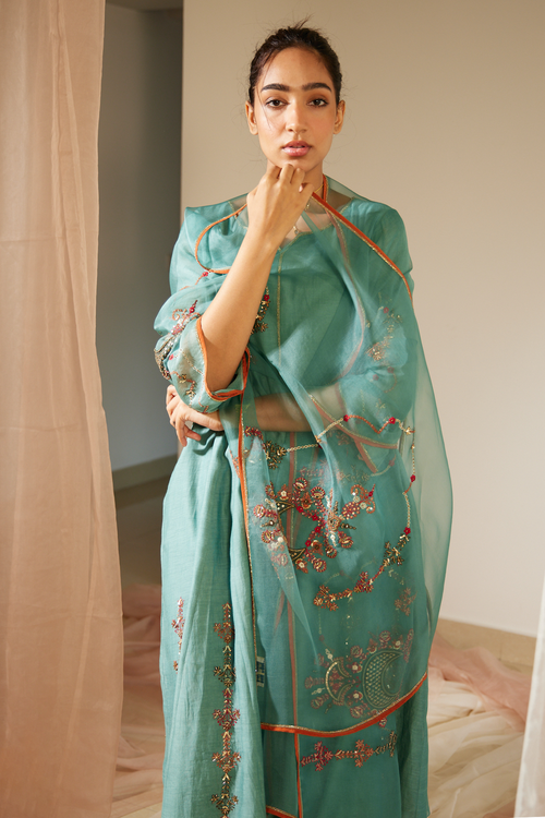 Blue Vrinda Stole