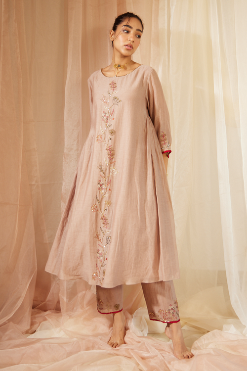 Grey Gul Kurta Set