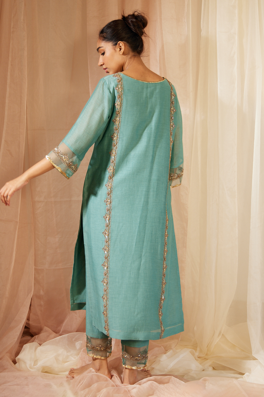 Blue Abir Kurta Set