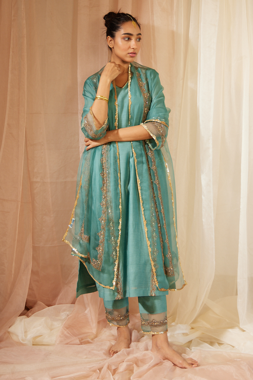 Blue Abir Stole