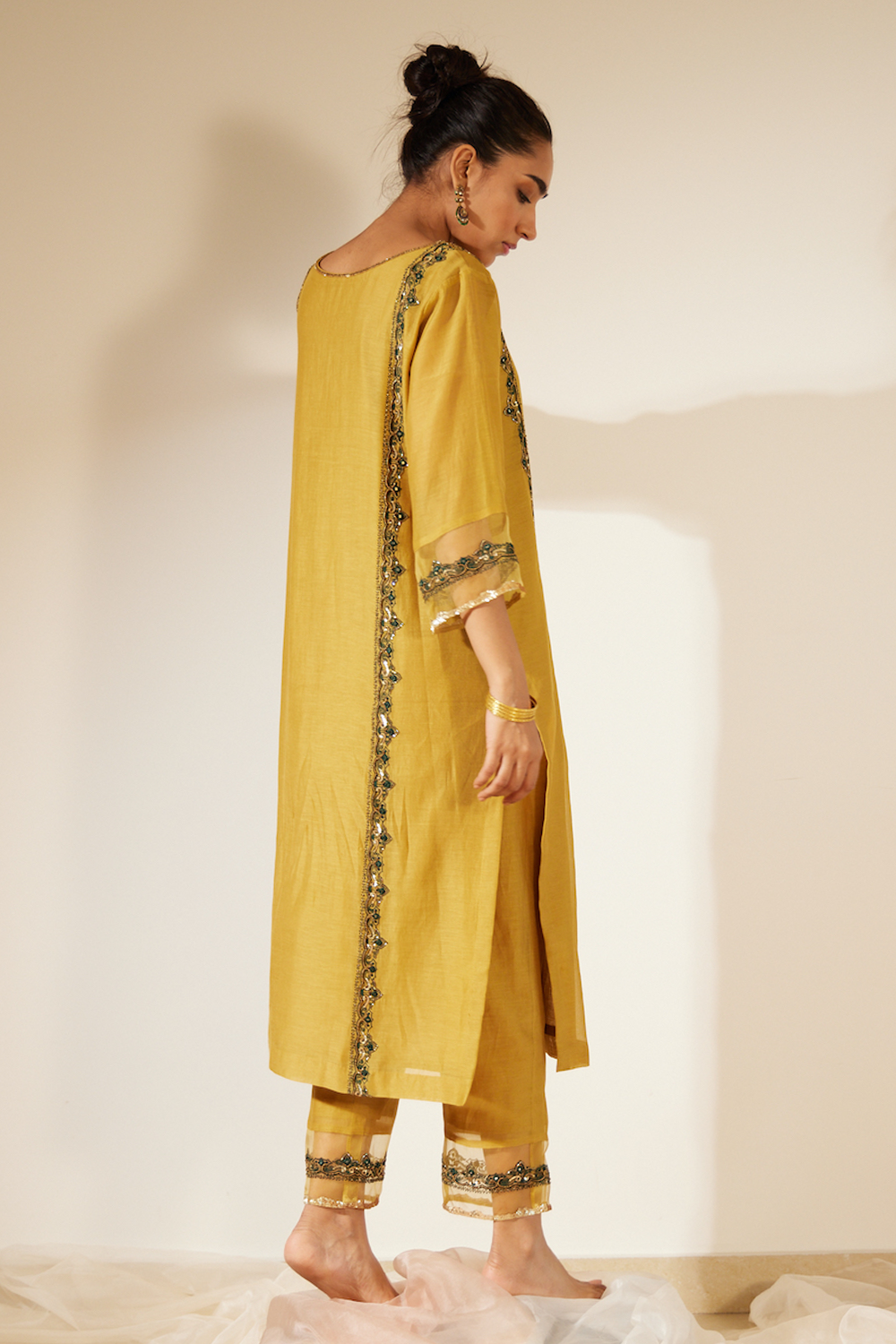 Yellow Abir Kurta Set