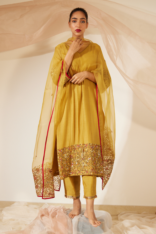 Yellow Gulaal Stole