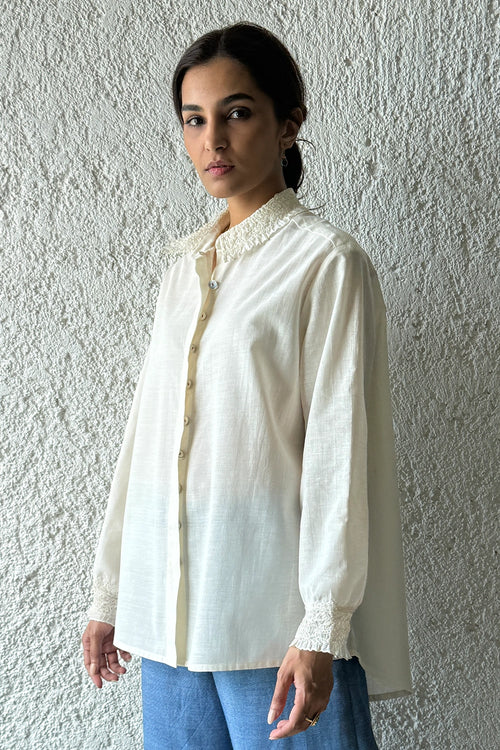 Scrunchy Collar Shirt