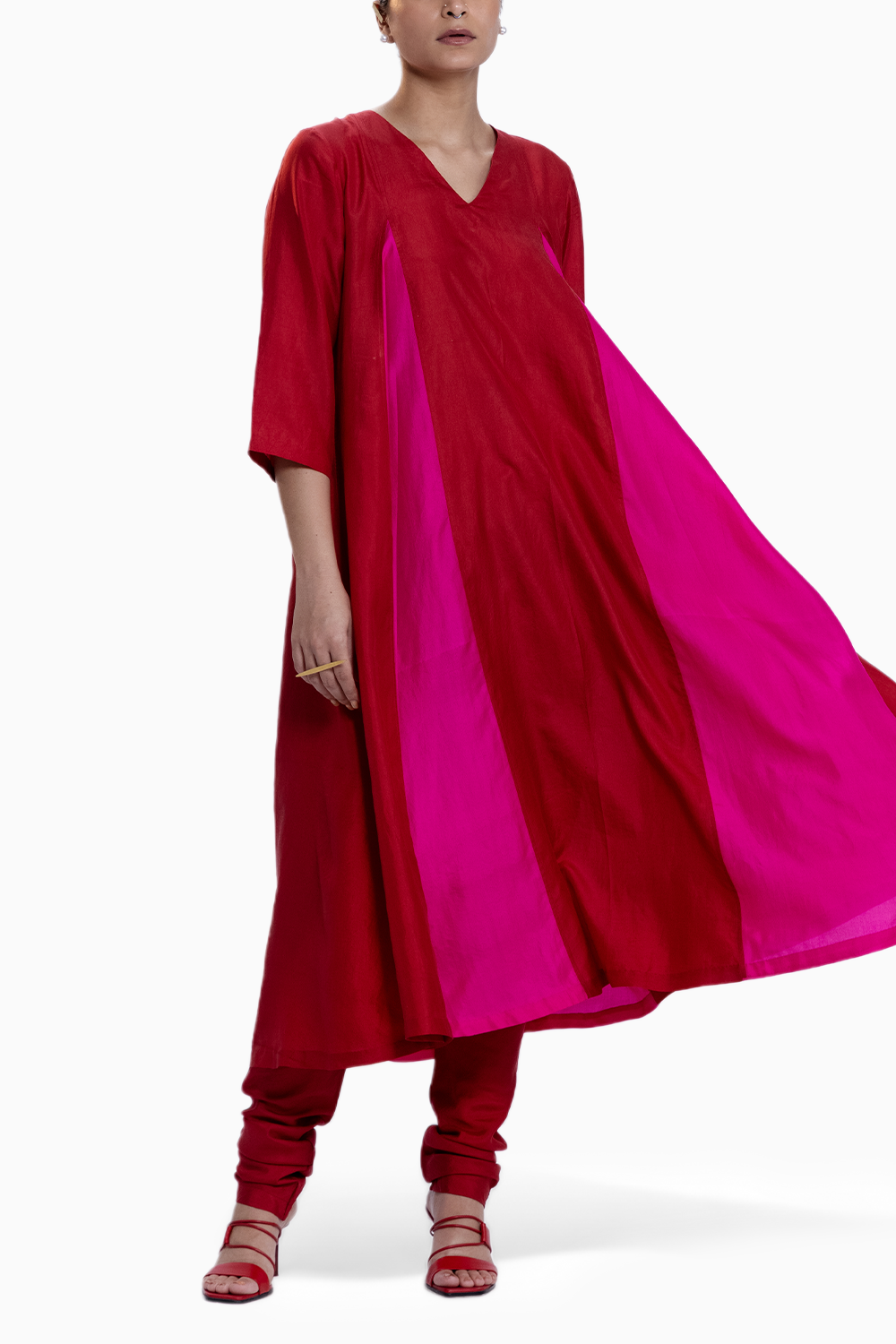 Rani Red Sea Peak Kurta Set