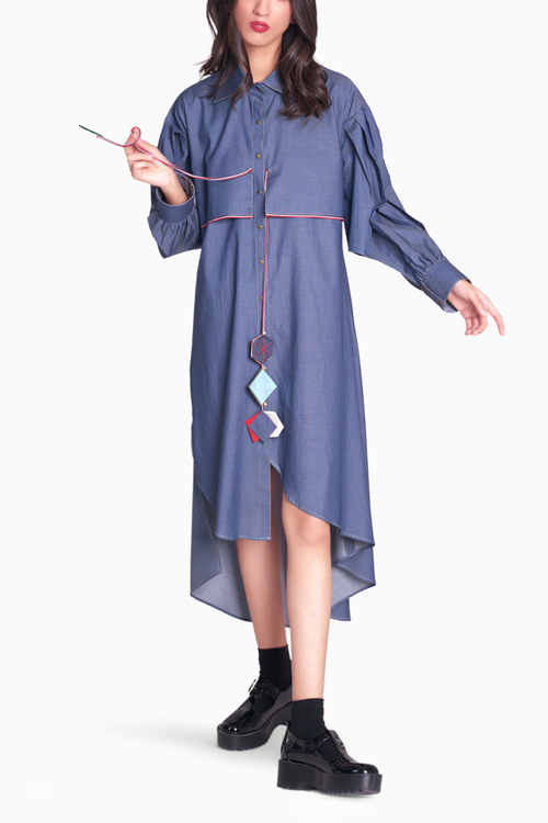 Selena Blue Chambray Dress