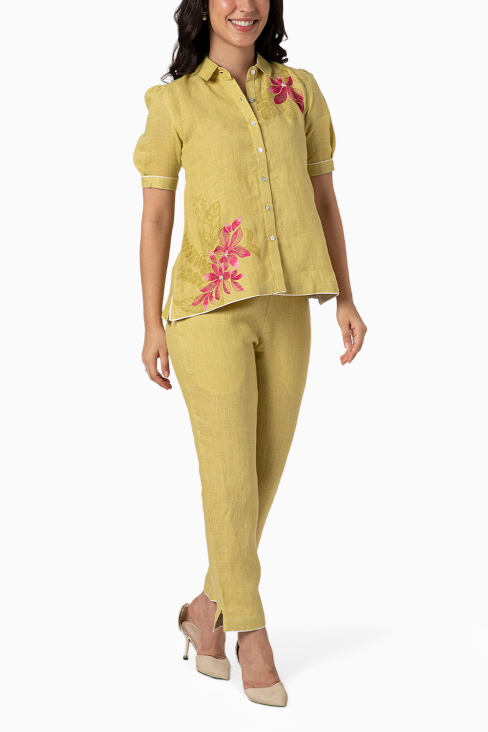 Neon Shaded Flower Shirt and Pant