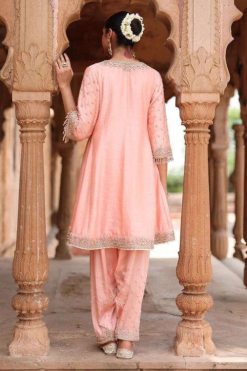 Maham Pink Anarkali Set with Salwar and Dupatta