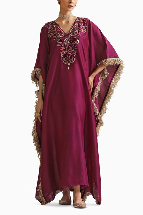 Aubergine Zora Kaftaan Set