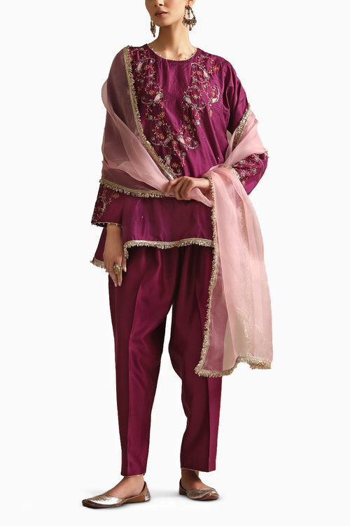 Aubergine Nyra Kurta Set