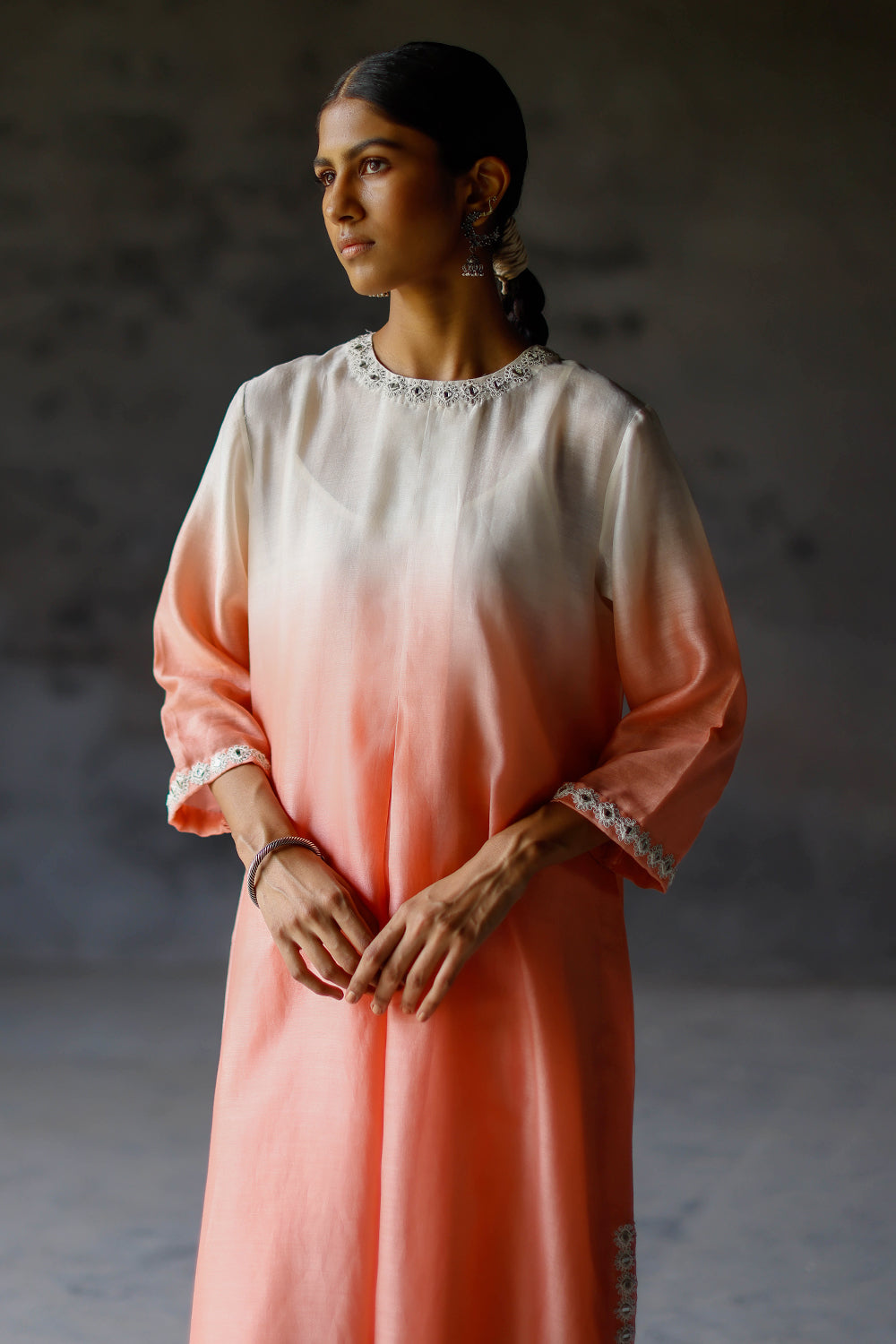 Coral Angahi Kurta Set