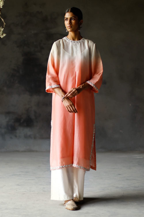 Coral Angahi Kurta Set