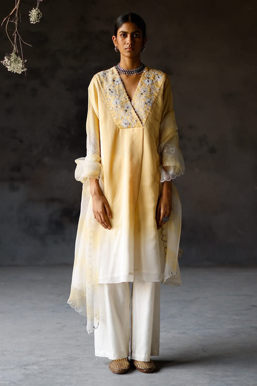 Yellow Advika Kurta Set