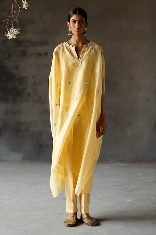 Yellow Anisa Kaftaan Set