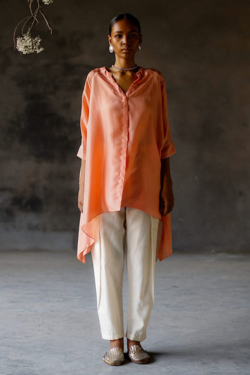 Coral Amy Kameez Set