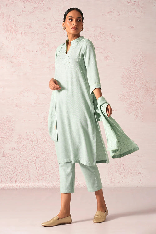 Shimmer Strings Cloud Kurta Set