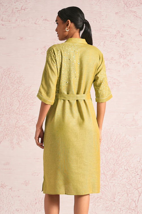 Shimmer Strings Pear Kyra Dress