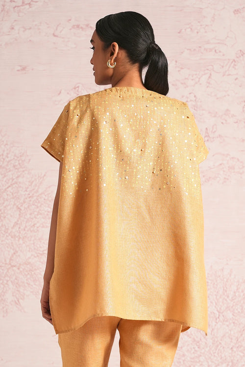 Shimmer Strings Cashew Square Top