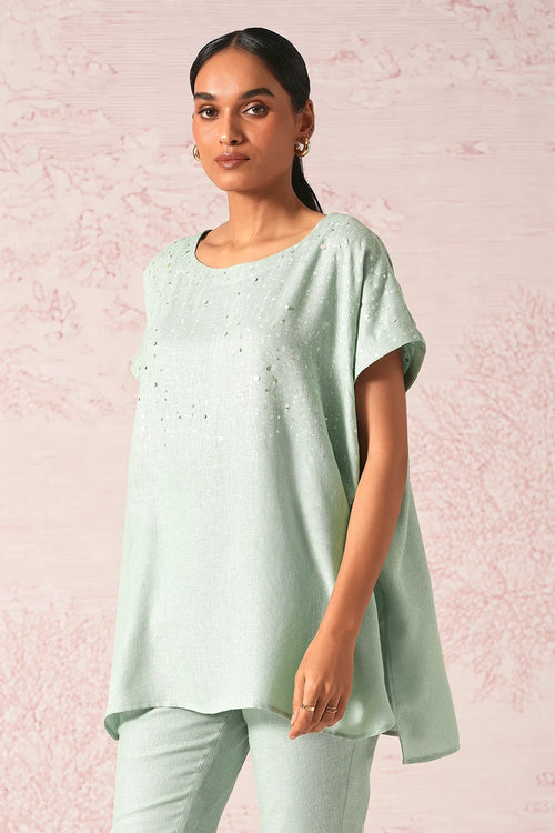 Shimmer Strings Cloud Square Top