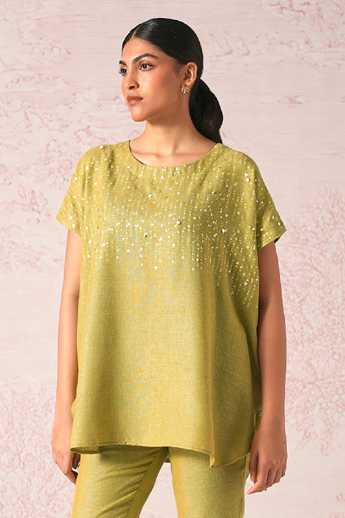Shimmer Strings Pear Square Top