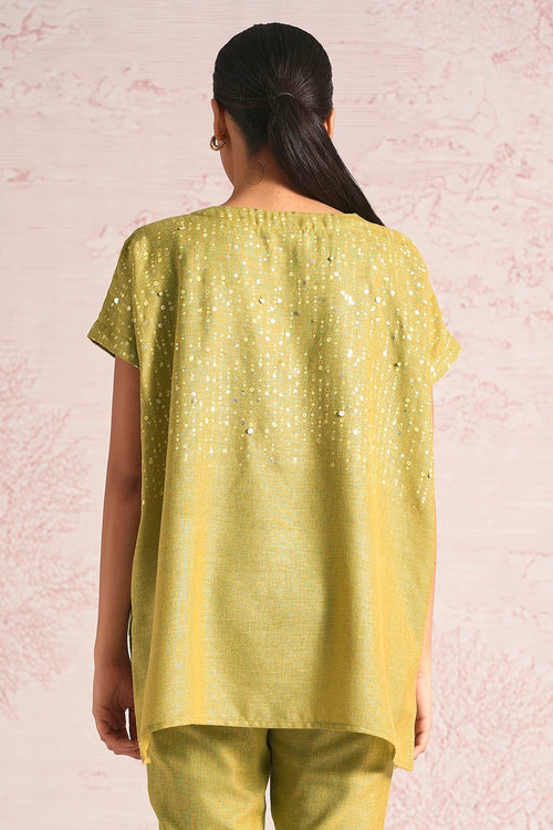 Shimmer Strings Pear Square Top