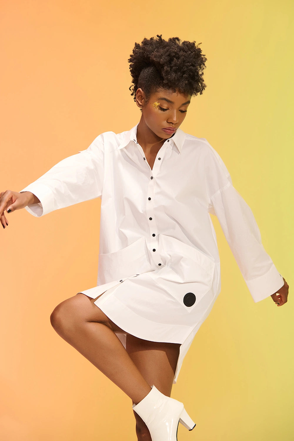 Shirley White Shirt Dress