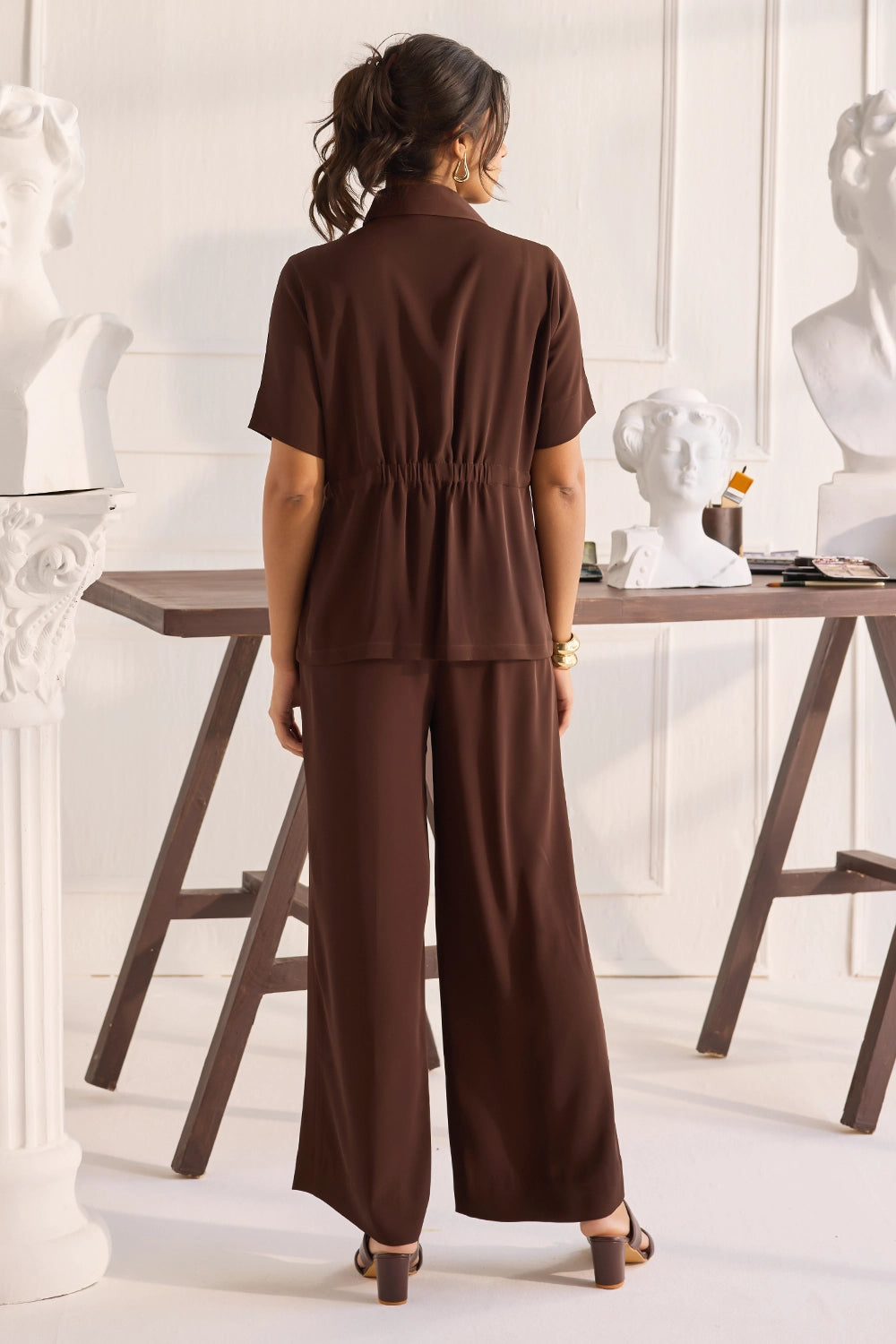 Rio Four Pocket Brown Co-Ord Set