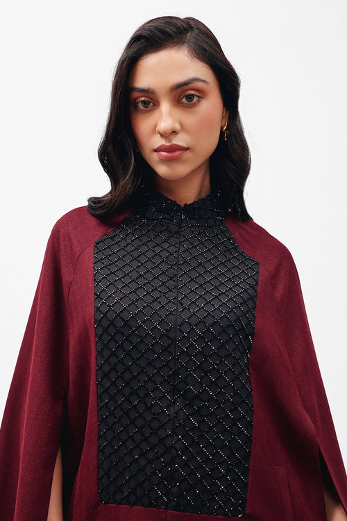 Crimsonveil Cape and Skirt Set