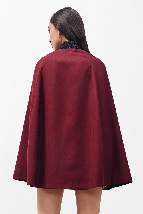 Crimsonveil Cape and Skirt Set