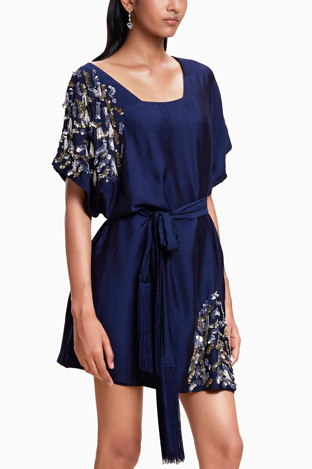 Midnight Silk Blue Dress