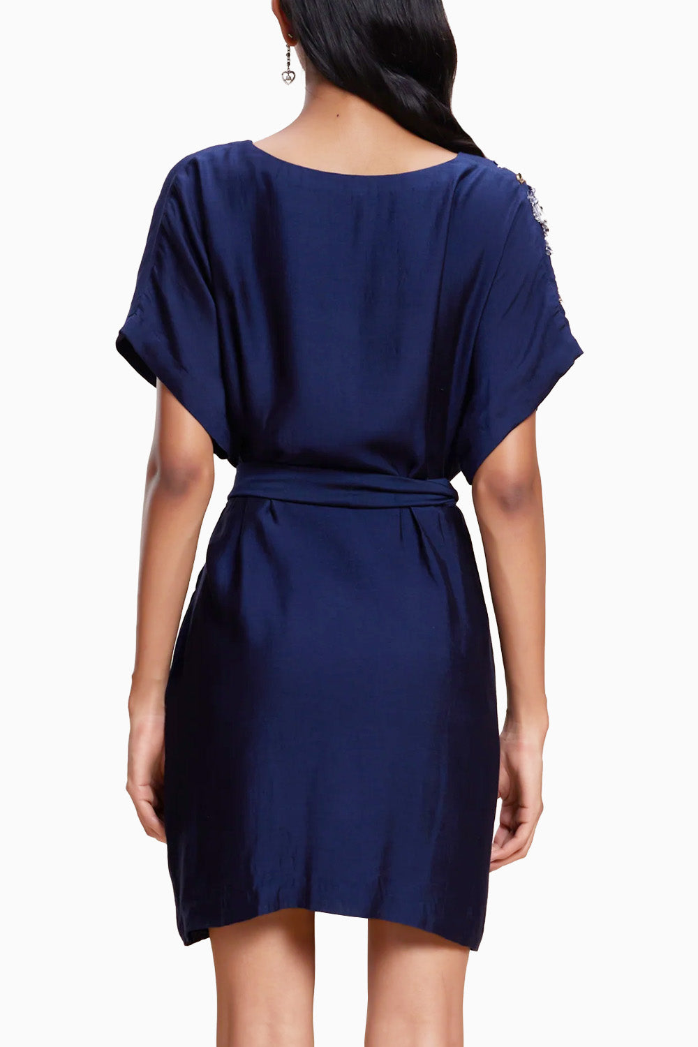 Midnight Silk Blue Dress