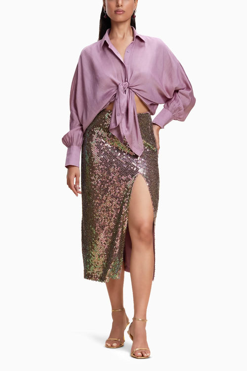 Blingy Slit Skirt