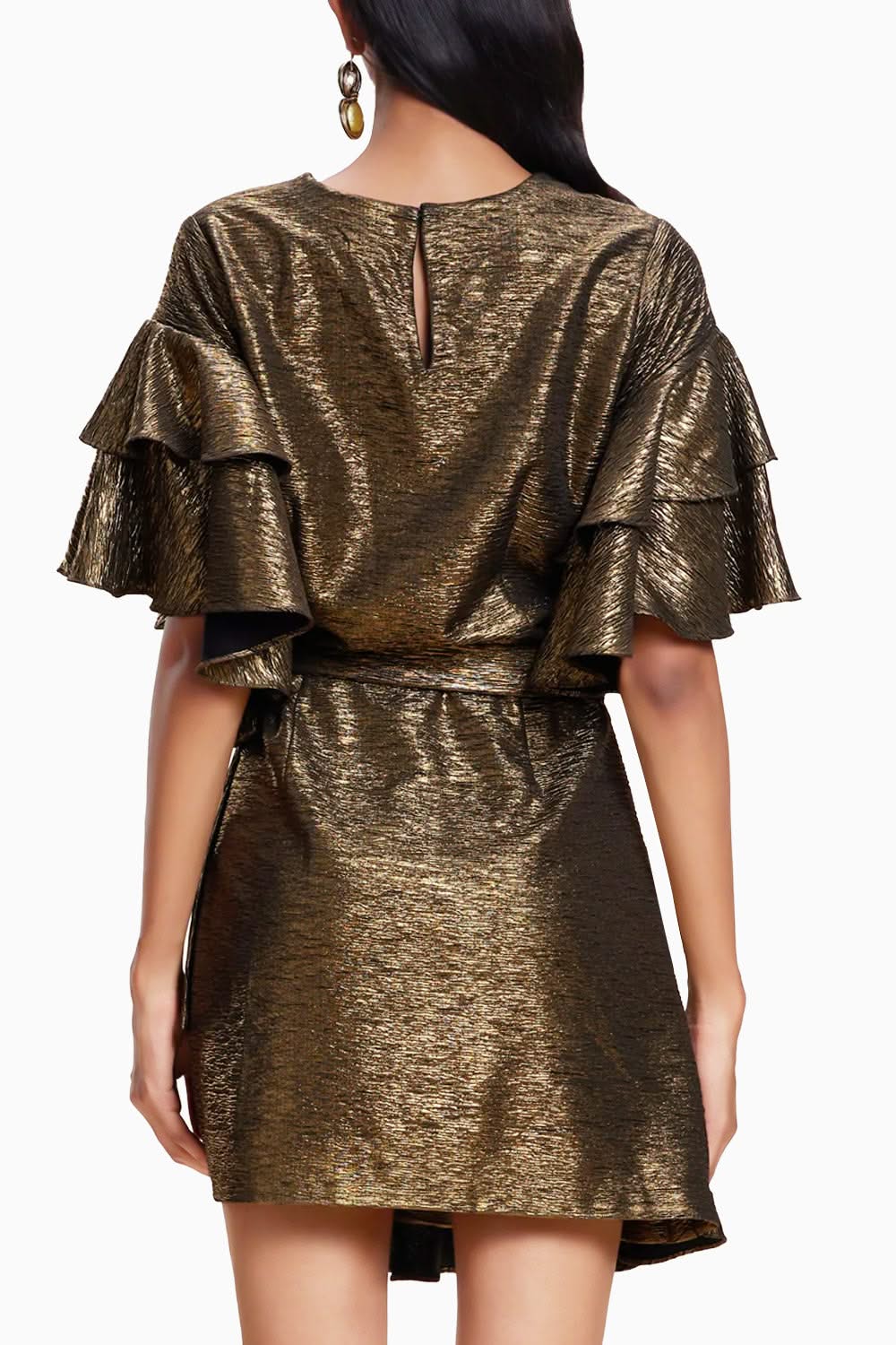 Golden Ruffle Golden Ruffle Dress