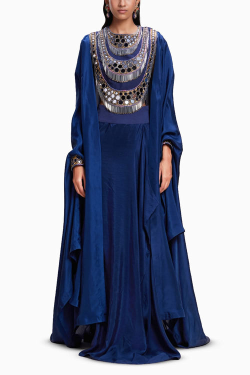 Midnight Blue Cape Set
