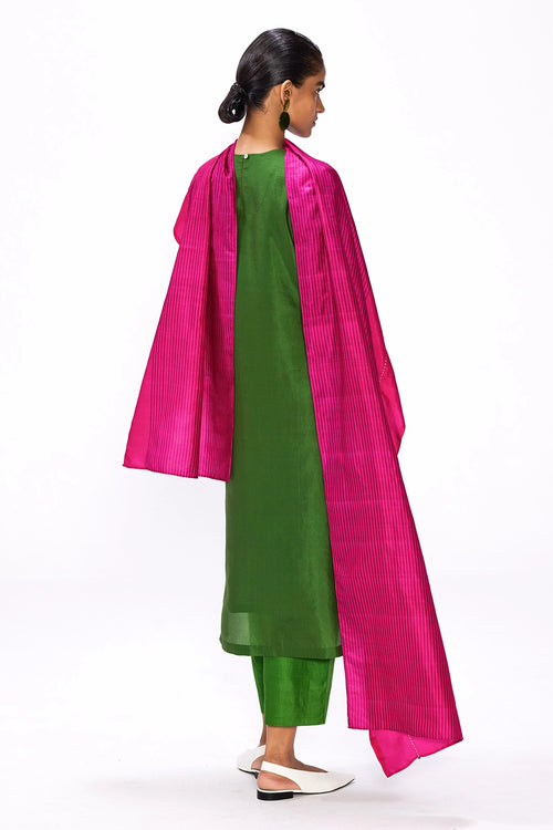 Margin Magenta Dupatta