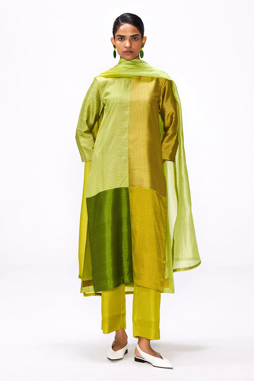 Smudge Greenery Dupatta