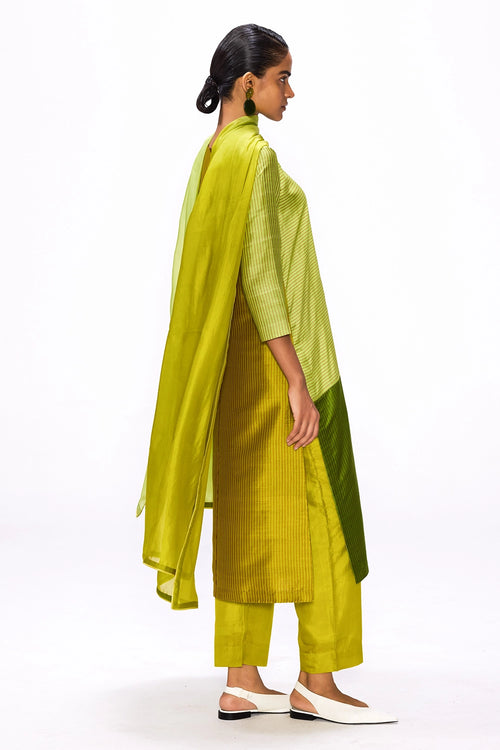 Smudge Greenery Dupatta